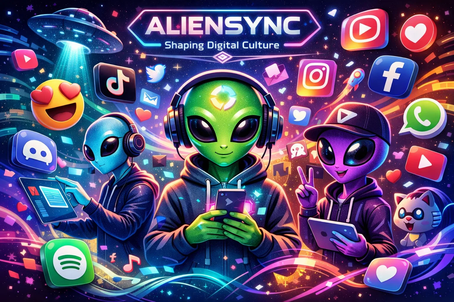 Apps and socials aliensync