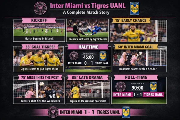 Inter Miami vs Tigres UANL Timeline