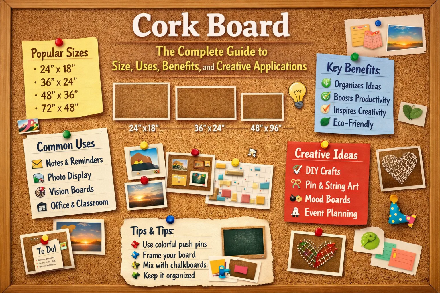 12.8 7.2 Cork Board